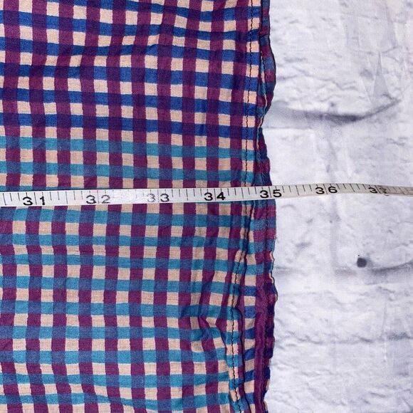 Lisa Corti Milano women M Longsleeve plaid floral print t-shirt dress - Picture 11 of 11